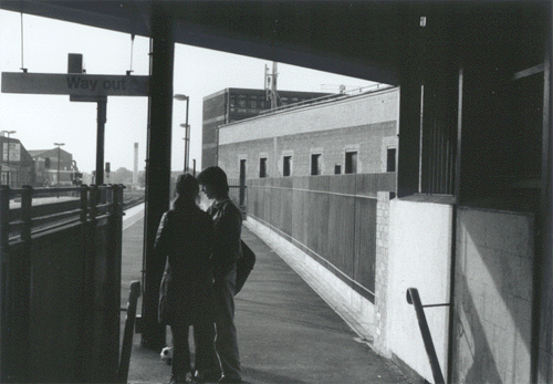 perspective over train station