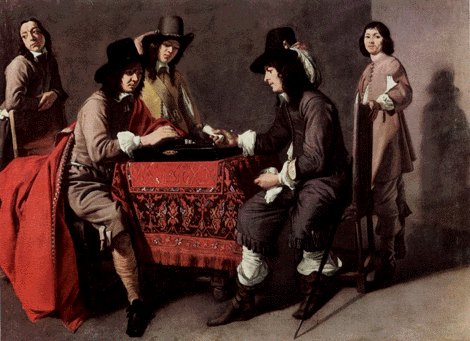 Mathieu 1607-1677.
les joueurs de tric-trac