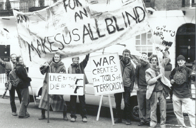 my posse for the anti-war protest : straight from penzance