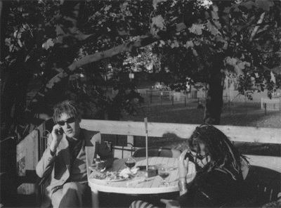 a french and an italian punk enjoying a sunday brunch in London fields
