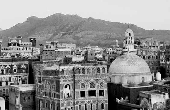 from a roof of the old city a view on some old houses