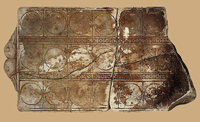 fragment of a babylonian game probably composed of 36 squares