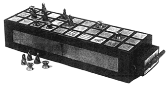 reversible board inlaid with fayence
