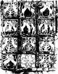 detail of a board game from Ur